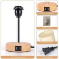 Miniatyrbillede 3 af 5: 2 stk. Touch Control Sengebordslamper, 3 Farvetemperaturer og Kon