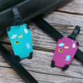Miniatyrbillede 2 af 4: 5 stk. Silikone Flyvemaskine Kuffertegn Boarding Bagage Tag Farve