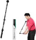 Golf Swing Trainer, Foldable Golf Swing Training Aid Stick, Improve Hinge Forearm Rotation Shoulder Turn Adjustable Golf S