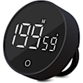 Miniatyrbild 2 av 5: Digital Kökstimer (Svart) - Visuell Timer Stor LED-Display Magnetisk Ställning Nedräkningstimer Justerbar Volym och
