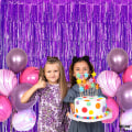 Pikkukuva 3 / 5: 2 kappaletta XtraLarge Purple Foil Fringe -verho, 8 x 3,28 jalkaa | P