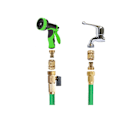 Miniatyrbillede 4 af 4: 4 stk. Hurtigkobling til haveslange 3/4 tommer messing han gevind slange