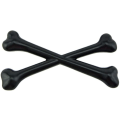 Miniatyrbilde 2 av 4: 2 stk (9*8,5 cm, svart) 3D metall personlighet hodeskalle skjelett død