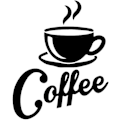 Miniatyrbilde 1 av 4: Kaffe kopp + Kaffe\" veggklistremer kjøkken svart kafédekor for C