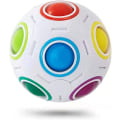 Miniatyrbilde 1 av 5: Regnbueball Dekompresjon Snurrebass (Hvit), Puslespill Moro Dekompresjon Magisk Ball