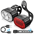 Pikkukuva 1 / 5: 2 kpl LED-polkupyörän valot, polkupyörän etu- ja takavalot, USB