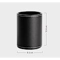 Miniatyrbillede 2 af 5: Læder skrivebord blyant pot, skrivebord pen holder skrivebord pen pot, rund PU L