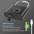 Miniatyrbillede 4 af 4: Fingerprint Lock Smart Lock Biometrisk Lås [nøglefri], Sort,