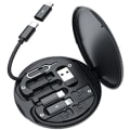 Miniatyrbild 1 av 5: USB(Svart) Adapter Kit Kabelkort, Multi-Typ Laddningskabel Väska