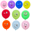 Miniatyrbillede 2 af 5: 100 stk. (blandet hårfarve) Latexballoner Emotion Series Assor