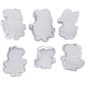 Miniatyrbillede 1 af 5: Kageform, 6 stk. Kageform, Kageform, Dyreformet Kagestempel, Kageform til Fodaftryk, til Fondant, Kiks, Kage, Kagedekoration
