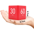 Miniatyrbilde 2 av 5: Kube-timer (Rød 15-20-30-60 minutter), Digital kjøkkentimer, LED