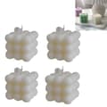 Doftljus i Kubform - Vit - 4-pack
