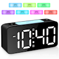 Miniatyrbild 2 av 4: Digital Klocka med 7 Färgers Nattlampa, Superhög Alarmklocka för Tunga Sovare Vuxna, Justerbar Volym, Dimmer, USB