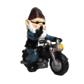 Miniatyrbillede 5 af 5: Blå Have Nisser Motorcykel Statuer Prydgenstande Udendørs Deko