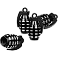 Miniatyrbillede 1 af 5: 4-pak ventilstammekappe (sort, størrelse 14 * 29mm), aluminiumslegering h
