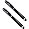 Miniatyrbillede 1 af 4: [2 stk.] 4-i-1 Universal Touch Screen Stylus + Kuglepen + Pointer + LED Lommelygte til Smartpho