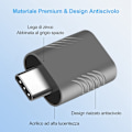 Miniatyrbillede 4 af 5: USB 3.0 til USB C-adapter, USB C han til USB A hun OTG-adapter