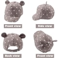 Miniatyrbild 2 av 5: Grå-Polka Bomull Baby Cap 12 till 24 Månader för Flicka Pojke Barn Su