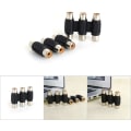 Pikkukuva 1 / 5: (Ei-alkuperäiset lisävarusteet) 1 kpl/sarja Triple 3 RCA AV Audio Video naaras naaras F/F Jack Connector Coupler Adapter