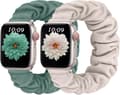 Starlight White/Pine Green - 2-pakning med kompatible bånd til Apple W