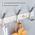 Miniatyrbilde 2 av 5: Veggmontert klesstativ, rustfritt stål kleskroker veggkrok for