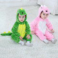Miniatyrbillede 5 af 5: Forår ny flannel tynd dinosaur single layer romper jumpsui