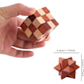 Miniatyrbillede 4 af 5: 6 stk. træhjerne-teaser, hjerne-teaser-spil, 3D IQ-puslespil Mi