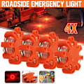 Miniatyrbillede 1 af 5: 4 stk. 8 LED-blinklys, advarselsblinklys til vejs, sikkerhed, nødsituation