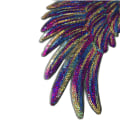 Miniatyrbillede 3 af 5: Englevinger Sequin Patch (Blå) - Broderet Mønster Vinge Stick