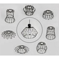 Miniatyrbillede 2 af 5: Retro Multi-form Lampeskærm til Loftsophæng, DIY Skærm S