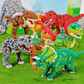 Miniatyrbillede 4 af 5: 1457 stk. Micro Building Blocks Legetøj, Mini Dinosaur Bricks, Byggeklodser, Byggeklodser, Genanvendelige (Velociraptor)