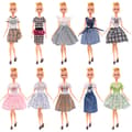 Barbie modekläder, 10 delar, 10 dockaccessoarer, för