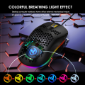 Miniatyrbilde 2 av 7: X600 RGB lysende makro programmeringsspillmus 6 taster kan slå av