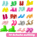Miniatyrbild 4 av 5: 39 delar Barbie-kläder, 11 delar kläder + 20 delar skor + 18 slumpmässiga accessoarer, 11,5 tums dockkläder accessoarer klänning, Produktfärg och stil är slumpmässig