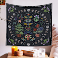 Miniatyrbillede 3 af 5: 130x150cm Mandala Vægophæng Gobelin til Natur Dekorationer Sengetæppe Tæppe til Hjem Stue Soveværelse Sovesal Dekor(E)