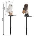 Miniatyrbillede 6 af 6: Solcelle gulvlampe harpiks hvid ugle udendørs vandtæt LED plænelampe