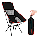 Pikkukuva 1 / 5: 1 kpl (punainen+musta) kannettava retkituoli, ultralight mesh-tuoli