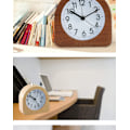 Miniatyrbild 4 av 5: Morgonväckarklocka i mörkt trä, batteridriven, snooze-funktion A