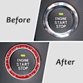 Miniatyrbillede 2 af 5: Push Start Knap Bling Ringe Auto Bil Motor Start Stop Knap
