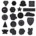 Miniatyrbillede 2 af 5: 20 stk. stryge-på-patches, badge broderet stof stryge-på eller sy A