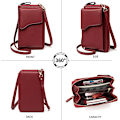 Pikkukuva 3 / 6: Pieni nahkainen olkalaukku, crossbody-laukku, matkapuhelinlompakko
