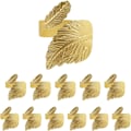 Miniatyrbillede 1 af 5: Servietringe i bladform, sæt med 12, guld servietringe til bord D