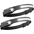 Miniatyrbilde 1 av 5: 2-pakning LED-hodelykt Sensor Hodelykt Kraftig Hodelykt COB XPE