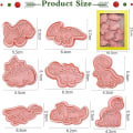 Miniatyrbilde 2 av 5: Dinosaur Cookie Cutter, 8 stykker kakeform, 3D kjeksform