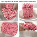 Miniatyrbild 4 av 5: Handduk - Mjuk och fluffig mikrofiberhandduk Superabsorberande Snabbtorkande handdukar för kök och badrum (4 färger, gul, rosa, blå, grå)
