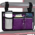 Miniatyrbilde 2 av 5: Rullestol side organizer oppbevaringspose armlenepose med koppholder