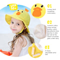 Pikkukuva 5 / 5: Ankan keltainen - Vauvan tyttö aurinkolippalakki Unisex taittuva Anti - UV aurinko Pro