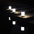 Miniatyrbillede 4 af 5: Koldt hvidt lys Sol Mini Yard Jord stik LED Have Lys så