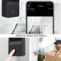 Miniatyrbilde 4 av 5: Svart - Trådløs videodørklokke, Wi-Fi smart videodørklokke, Nig